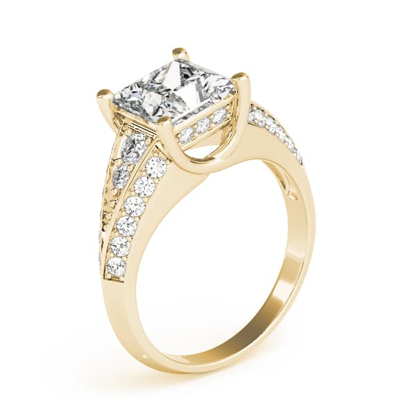 Multi-Row Engagement Ring, style 83535, Top view in yellow gold