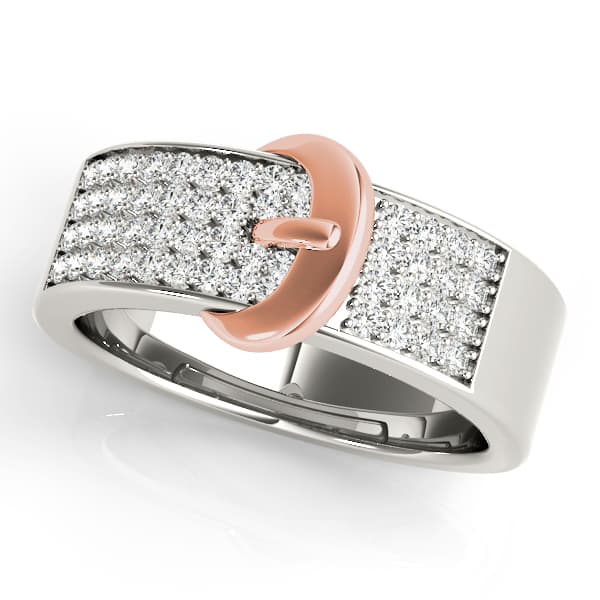 Diamond Fashion Bands (3/8 ct. tw.), Front view in rose gold