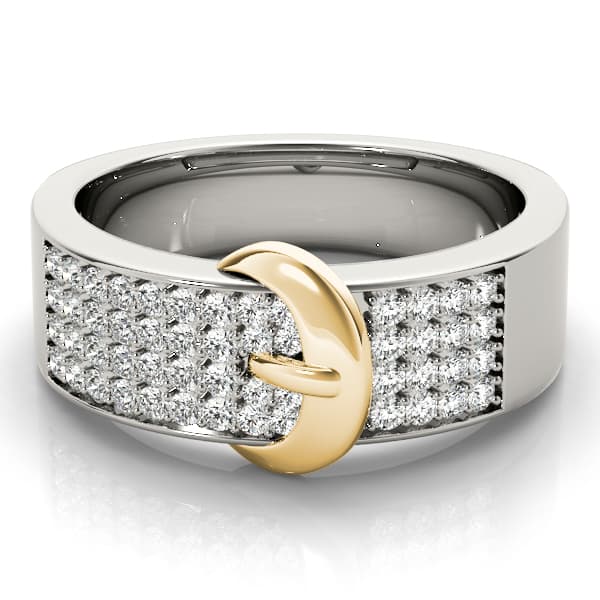 Diamond Fashion Bands (3/8 ct. tw.), On hand view in yellow gold