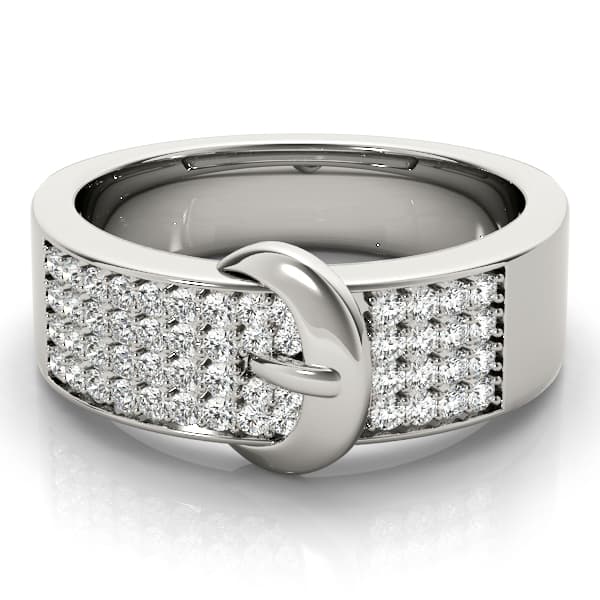 Diamond Fashion Bands (3/8 ct. tw.), On hand view in white gold or platinum