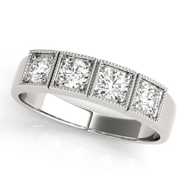 ENGAGEMENT RINGS 3 STONE ROUND — style 83550 in 10k White Gold