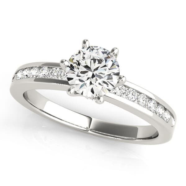Channel Set Single Row Engagement Ring — style 83552 in 10k White Gold