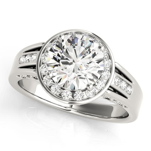 ENGAGEMENT RINGS HALO ROUND — style 83556 in 10k White Gold