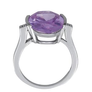 Oval Color Ring (0 ct. tw.), Side view in white gold or platinum