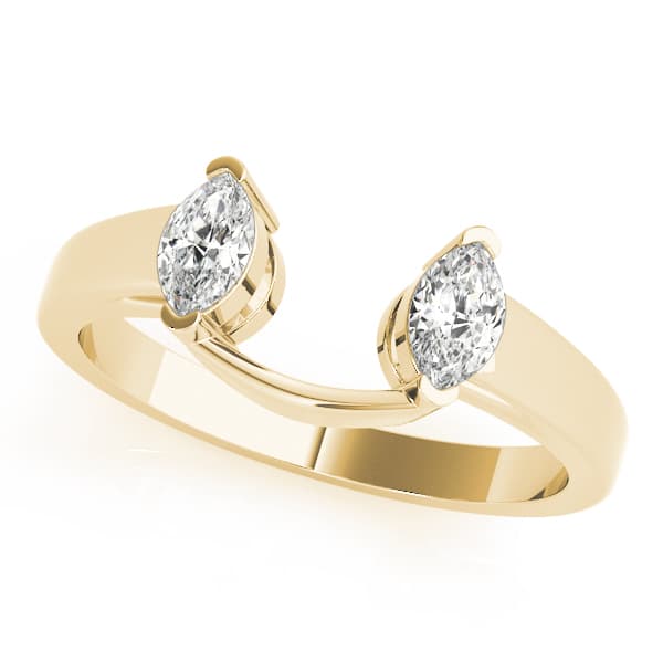 Wraps & Inserts Wedding Band (0.4 ct. tw.), Front view in yellow gold