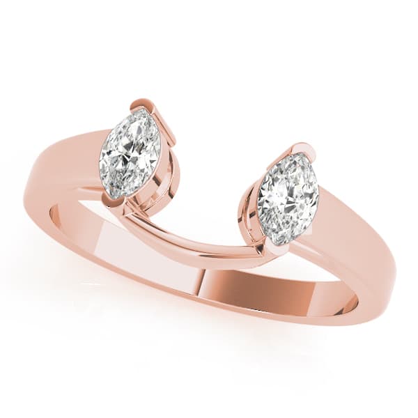 Wraps & Inserts Wedding Band (0.4 ct. tw.), Front view in rose gold