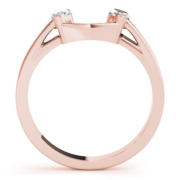 Wraps & Inserts Wedding Band (0.4 ct. tw.), Side view in rose gold