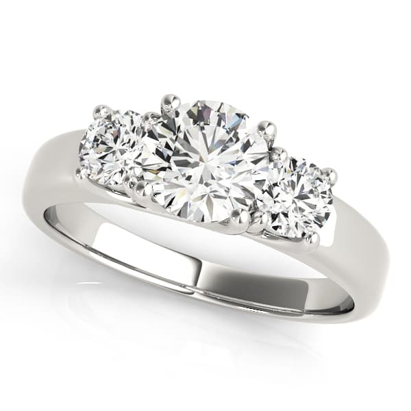 3-Stone Trellis Engagement Rings — style 83617 in 10k White Gold