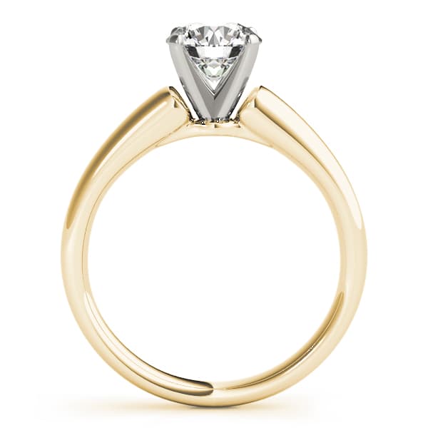 Solitaire Engagement Ring, style 83625, Side view in yellow gold