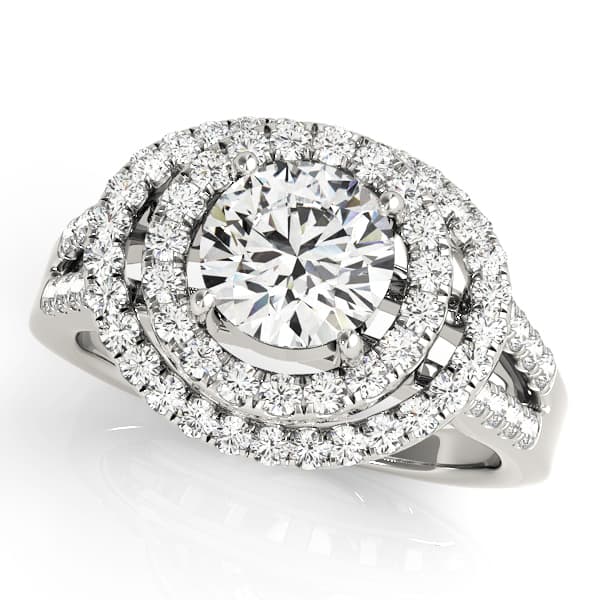 ENGAGEMENT RINGS HALO ROUND — style 83626 in 10k White Gold