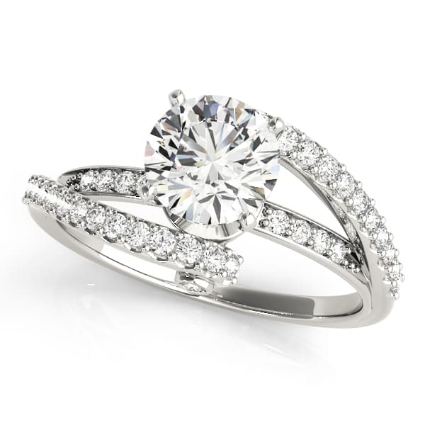 Bypass Split Shank Engagement Rings — style 83629 in 10k White Gold