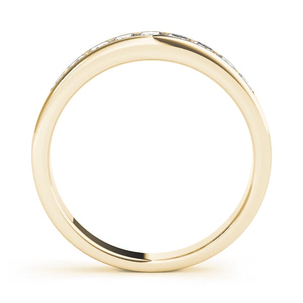 Channel Set Fancy Shape Wedding Rings (2/3 ct. tw.), Side view in yellow gold