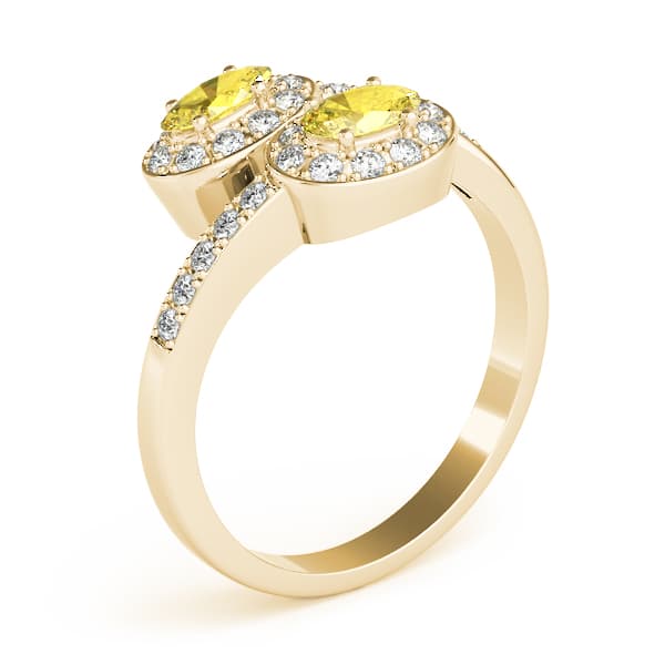 Oval Gemstone Ring (0.22 ct. tw.), Angle view in yellow gold