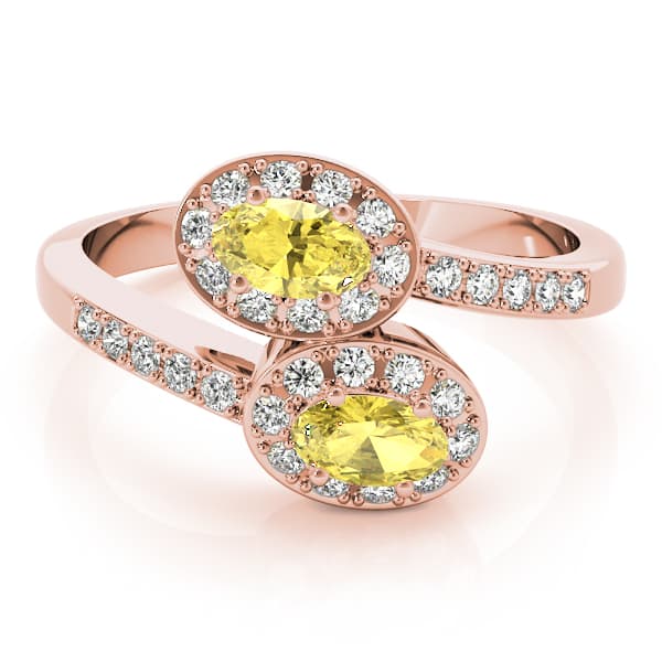 Oval Gemstone Ring (0.22 ct. tw.), On hand view in rose gold
