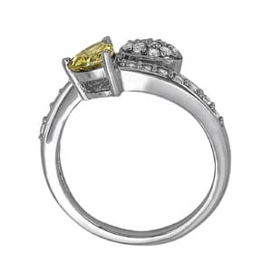 Trillion Cluster Color Ring (0.31 ct. tw.), Side view in white gold or platinum