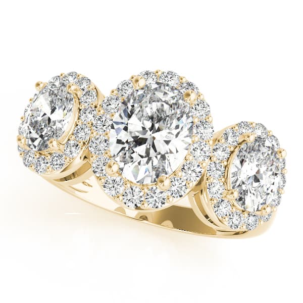 Oval Gemstone Ring, style 83683, Front view in yellow gold