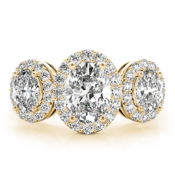 Oval Gemstone Ring, style 83683, On hand view in yellow gold