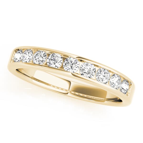 Straight Band (0.45 ct. tw.), Front view in yellow gold