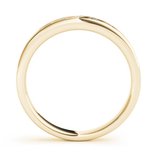 Straight Band (0.45 ct. tw.), Side view in yellow gold
