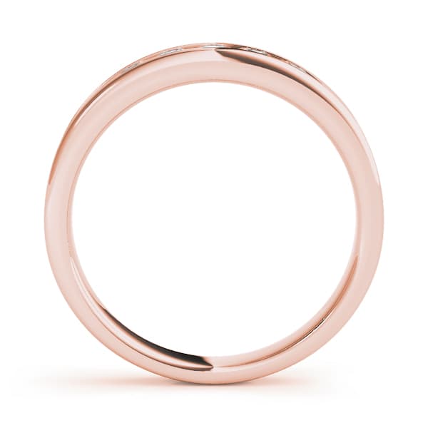 Straight Band (0.45 ct. tw.), Side view in rose gold