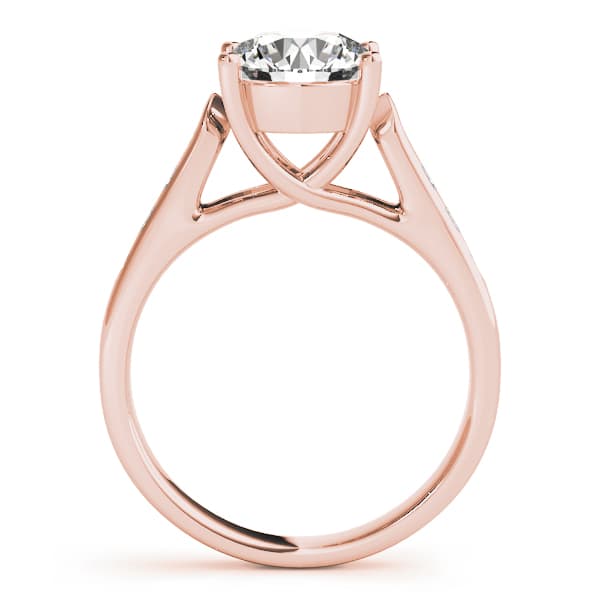 Channel Set Trellis Engagement Ring, style 83686, Side view in rose gold