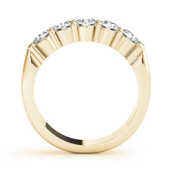 Prong Set Wedding Rings (1 ct. tw.), Side view in yellow gold