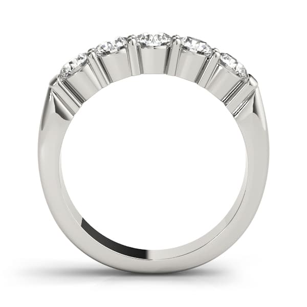 Prong Set Wedding Rings (1 ct. tw.), Side view in white gold or platinum