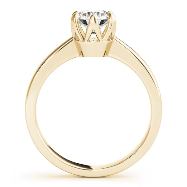 Solitaire Engagement Ring, style 83723, Side view in yellow gold