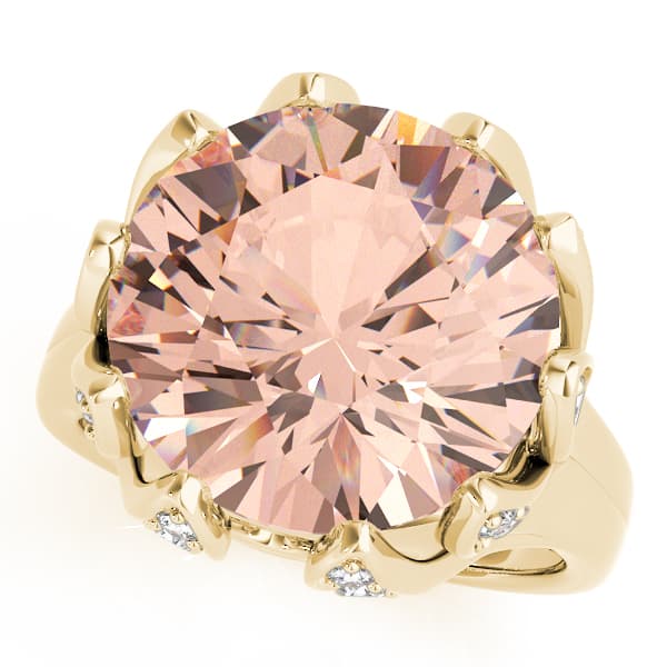 Round Gemstone Ring (0.52 ct. tw.), Front view in yellow gold