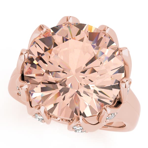 Round Gemstone Ring (0.52 ct. tw.), Front view in rose gold