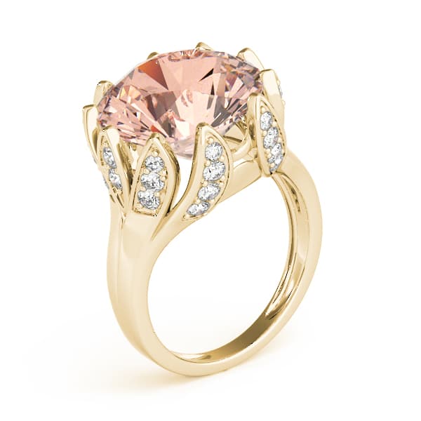 Round Gemstone Ring (0.52 ct. tw.), Angle view in yellow gold