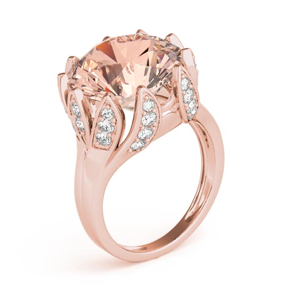 Round Gemstone Ring (0.52 ct. tw.), Angle view in rose gold