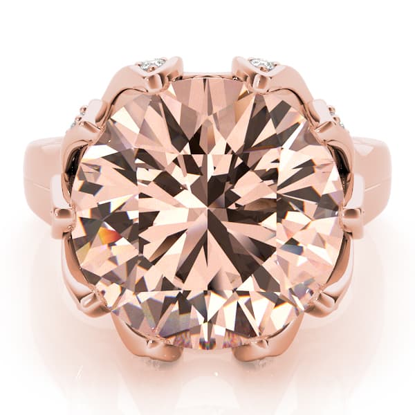 Round Gemstone Ring (0.52 ct. tw.), On hand view in rose gold