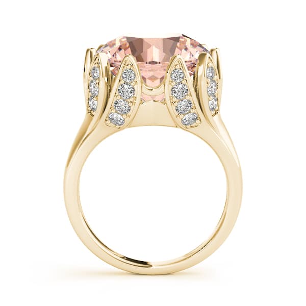 Round Gemstone Ring (0.52 ct. tw.), Side view in yellow gold