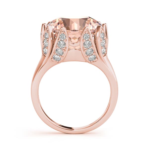 Round Gemstone Ring (0.52 ct. tw.), Side view in rose gold