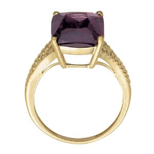 Emerald Gemstone Ring (0.02 ct. tw.), Side view in white gold or platinum