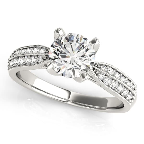 ENGAGEMENT RINGS PAVE — style 83735 in 10k White Gold