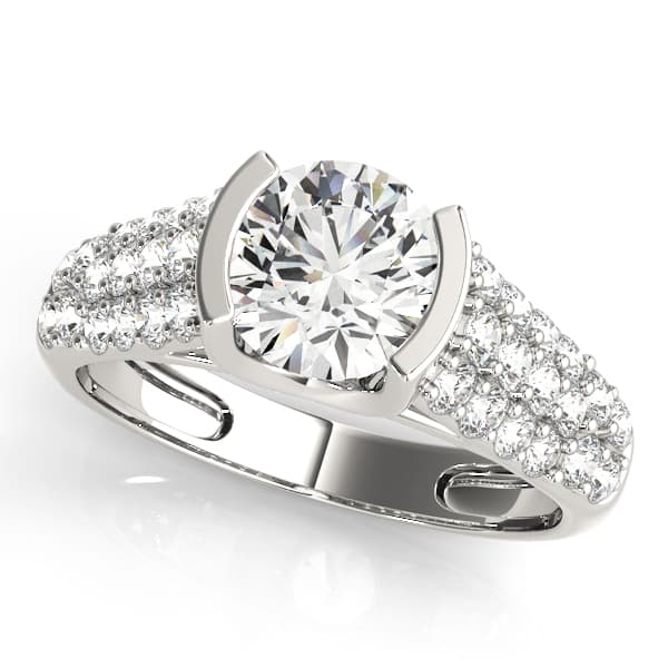 ENGAGEMENT RINGS PAVE — style 83751 in 10k White Gold