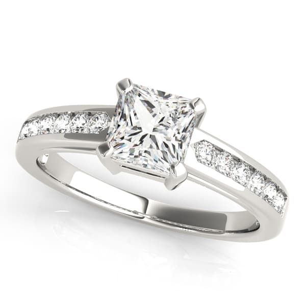 Channel Set Single Row Engagement Ring — style 83754 in 10k White Gold