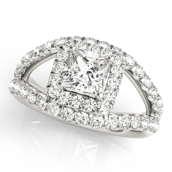 ENGAGEMENT RINGS HALO SQUARE & CUS — style 83757 in 10k White Gold