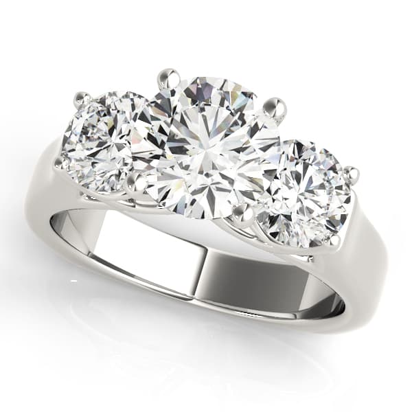 3-Stone Round Engagement Ring — style 83761 in 10k White Gold