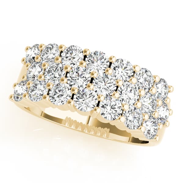 Multi-Row Prong Fashion Ring (2 1/4 ct. tw.), Front view in yellow gold
