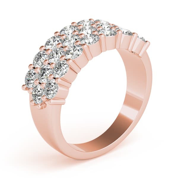 Multi-Row Prong Fashion Ring (2 1/4 ct. tw.), Angle view in rose gold