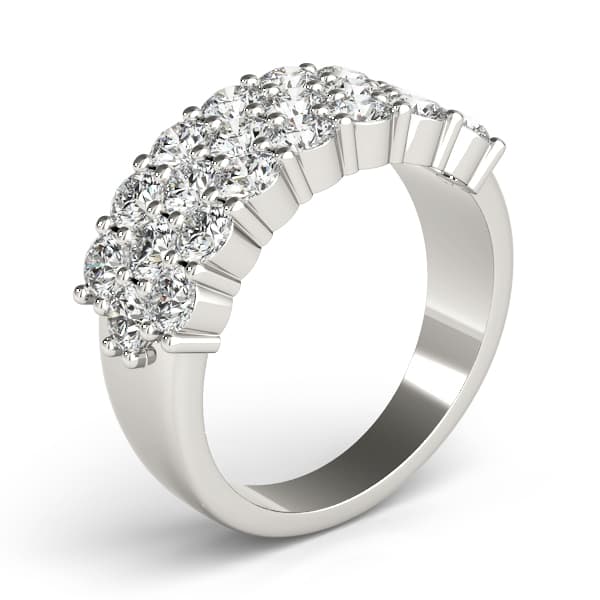 Multi-Row Prong Fashion Ring (2 1/4 ct. tw.), Angle view in white gold or platinum