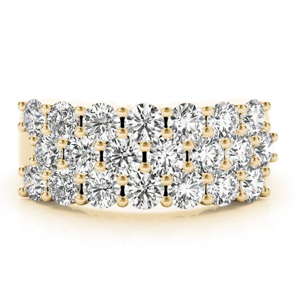 Multi-Row Prong Fashion Ring (2 1/4 ct. tw.), On hand view in yellow gold