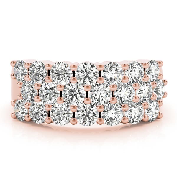 Multi-Row Prong Fashion Ring (2 1/4 ct. tw.), On hand view in rose gold