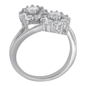 Diamond Fashion Cluster (1.46 ct. tw.), Side view in white gold or platinum