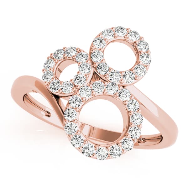 Diamond Fashion Novelty (1/4 ct. tw.), Front view in rose gold