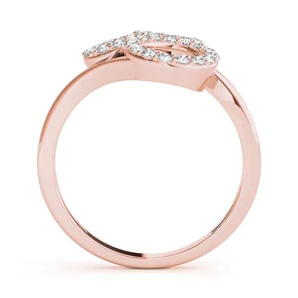 Diamond Fashion Novelty (1/4 ct. tw.), Side view in rose gold