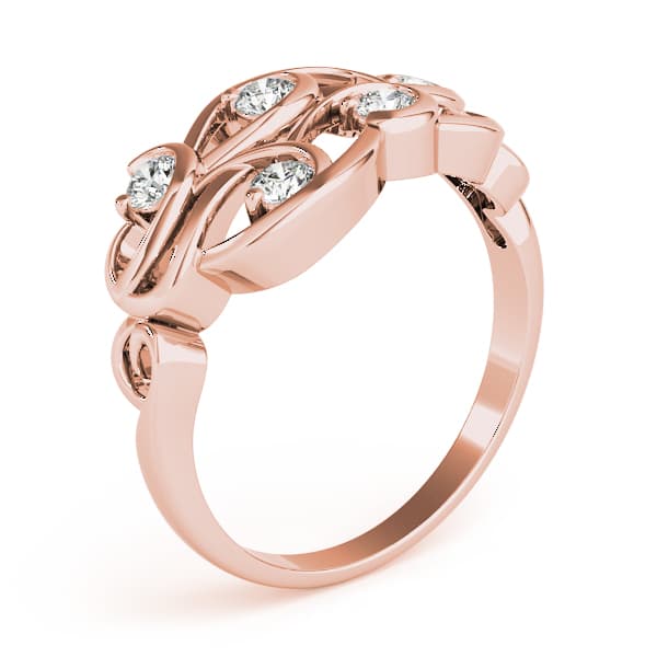 Swirling Fashion Ring (0.3 ct. tw.), Angle view in rose gold